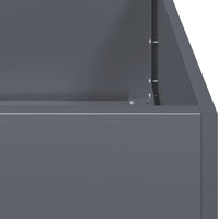 Fioriera-Vaso-Contenitore per Piante Antracite 40x80x80 cm in Acciaio