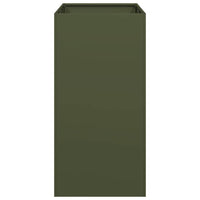 Fioriera Verde Oliva 40x80x80 cm in Acciaio