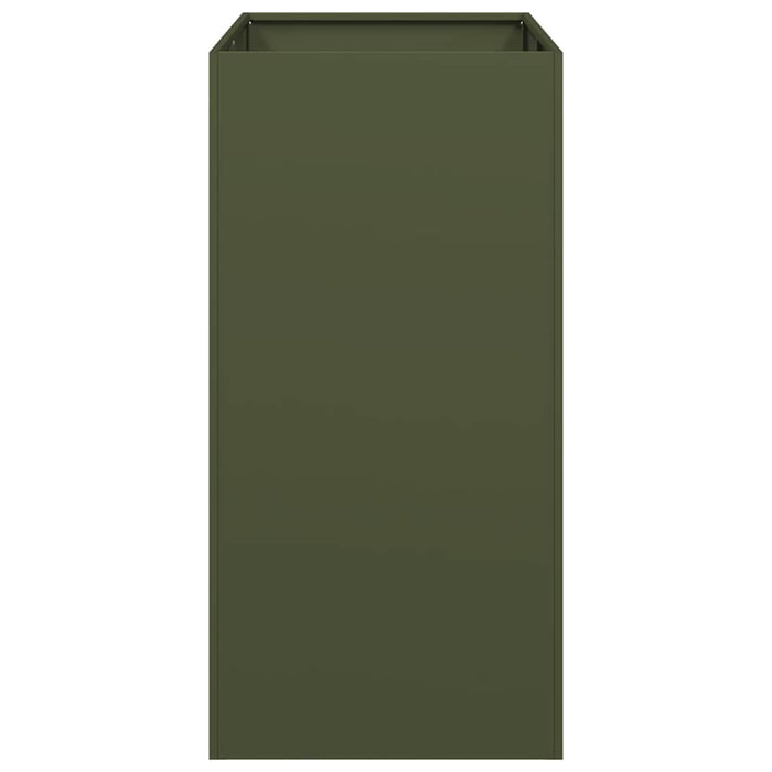 Fioriera Verde Oliva 40x80x80 cm in Acciaio