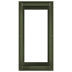 Fioriera-Vaso-Contenitore per Piante Verde Oliva 40x80x80 cm in Acciaio