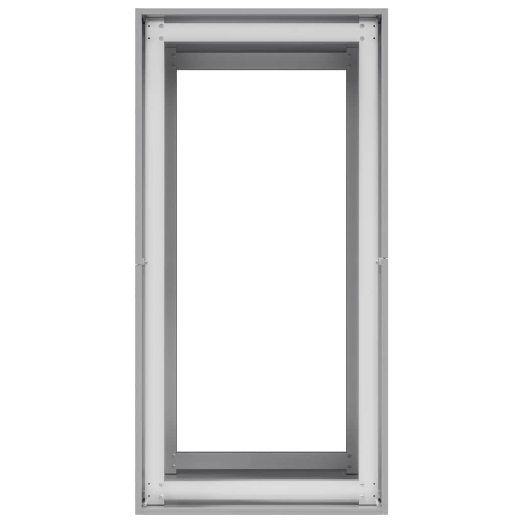 Fioriera-Vaso-Contenitore per Piante 40x80x80 cm in Acciaio Zincato