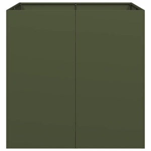 Fioriera Verde Oliva 80x80x80 cm in Acciaio 860783