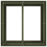 Fioriera Verde Oliva 80x80x80 cm in Acciaio 860783