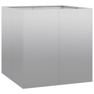 Fioriera-Vaso-Contenitore per Piante 80x80x80 cm in Acciaio Zincato