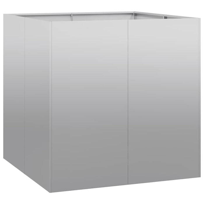 Fioriera-Vaso-Contenitore per Piante 80x80x80 cm in Acciaio Zincato