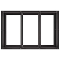 vidaXL Fioriera Nera 120x80x80 cm in Acciaio