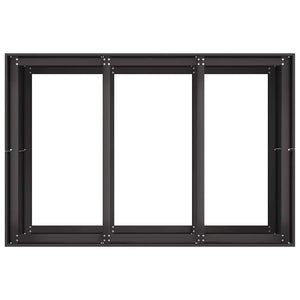 vidaXL Fioriera Nera 120x80x80 cm in Acciaio