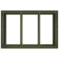 vidaXL Fioriera Verde Oliva 120x80x80 cm in Acciaio