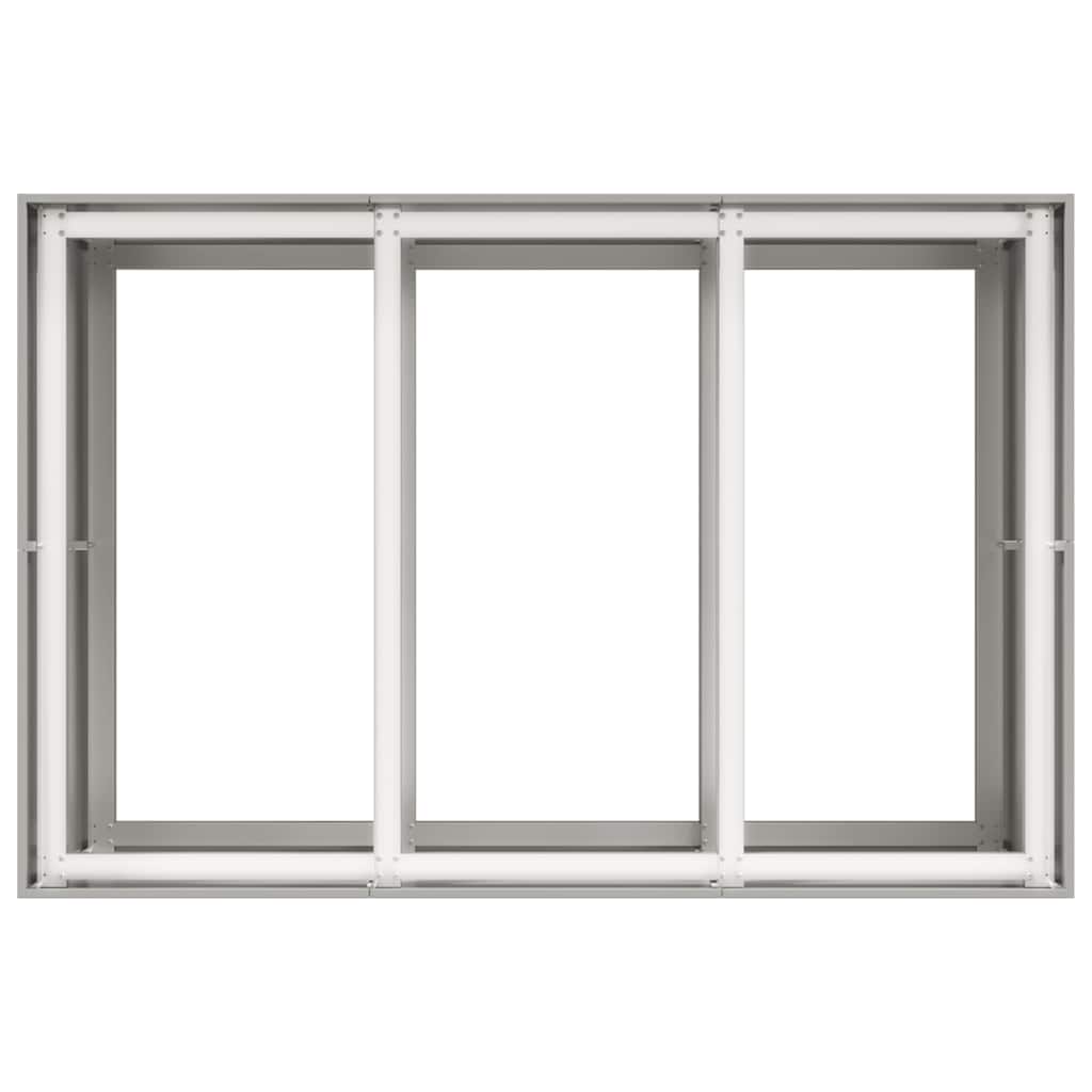 Fioriera-Vaso-Contenitore per Piante 120x80x80 cm in Acciaio Inox