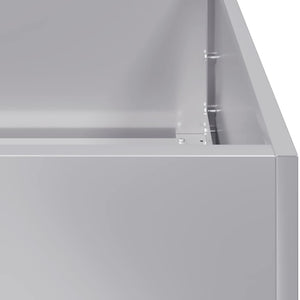 Fioriera-Vaso-Contenitore per Piante 120x80x80 cm in Acciaio Zincato