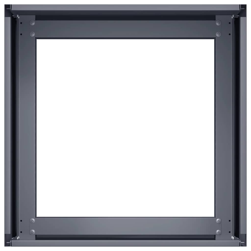 Fioriera-Vaso-Contenitore per Piante Antracite 40x40x30 cm in Acciaio