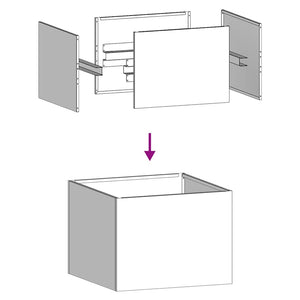 Fioriera-Vaso-Contenitore per Piante Antracite 40x40x30 cm in Acciaio