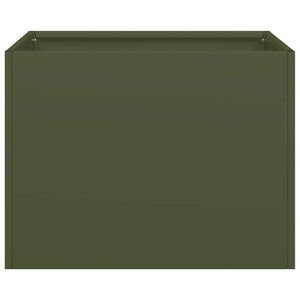 Fioriera Verde Oliva 40x40x30 cm in Acciaio 860797