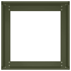 Fioriera Verde Oliva 40x40x30 cm in Acciaio 860797