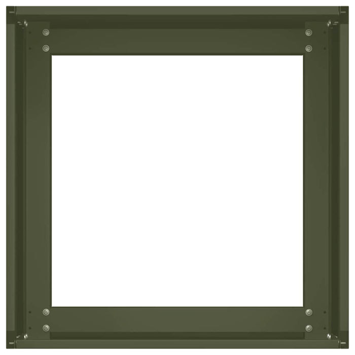 vidaXL Fioriera Verde Oliva 40x40x30 cm in Acciaio