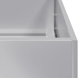 Fioriera-Vaso-Contenitore per Piante 40x40x30 cm in Acciaio Zincato