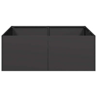 Fioriera Nera 80x80x30 cm in Acciaio 860801