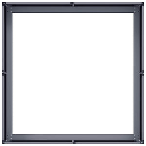 Fioriera-Vaso-Contenitore per Piante Antracite 80x80x30 cm in Acciaio