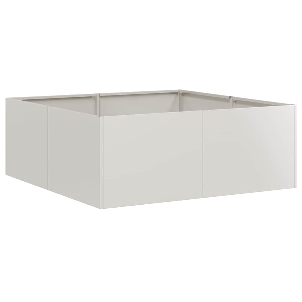Fioriera-Vaso-Contenitore per Piante 80x80x30 cm in Acciaio Inox