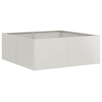 Fioriera-Vaso-Contenitore per Piante 80x80x30 cm in Acciaio Inox