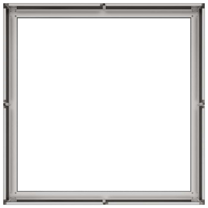 Fioriera-Vaso-Contenitore per Piante 80x80x30 cm in Acciaio Inox