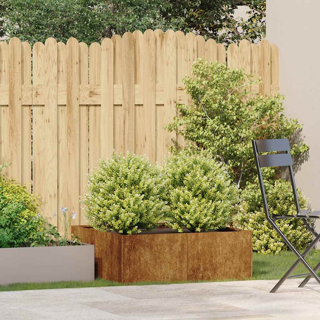 Fioriera Arrugginita 80x80x30 cm in Acciaio Corten 860807