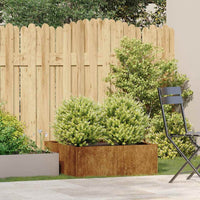 Fioriera Arrugginita 80x80x30 cm in Acciaio Corten