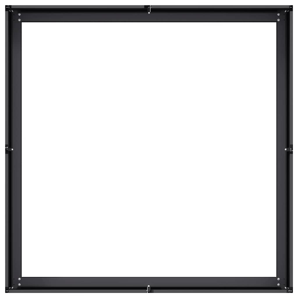 Fioriera Nera 100x100x30 cm in Acciaio 860808