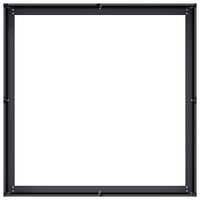 Fioriera-Vaso da Esterno-Contenitore per Piante Nera 100x100x30 cm in Acciaio