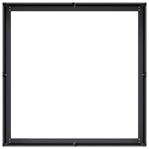 Fioriera-Vaso da Esterno-Contenitore per Piante Nera 100x100x30 cm in Acciaio