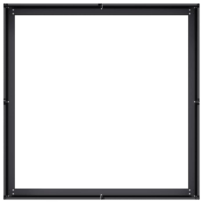 vidaXL Fioriera Nera 100x100x30 cm in Acciaio