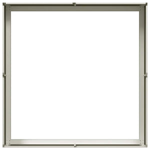 vidaXL Fioriera Bianca 100x100x30 cm in Acciaio