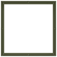 Fioriera Verde Oliva 100x100x30 cm in Acciaio 860811