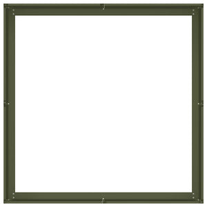 vidaXL Fioriera Verde Oliva 100x100x30 cm in Acciaio