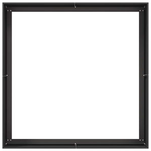 Fioriera-Vaso da Esterno-Contenitore per Piante Nera 100x100x40 cm in Acciaio