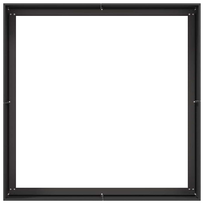 Fioriera-Vaso da Esterno-Contenitore per Piante Nera 100x100x40 cm in Acciaio