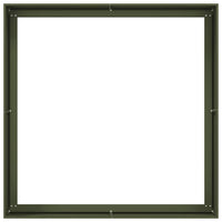 Fioriera Verde Oliva 100x100x40 cm in Acciaio