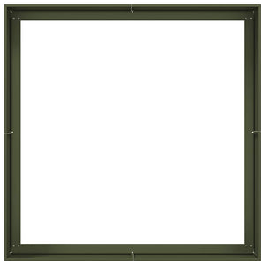 Fioriera Verde Oliva 100x100x40 cm in Acciaio