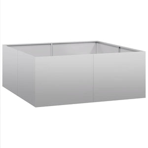 Fioriera-Vaso-Contenitore per Piante 100x100x40 cm in Acciaio Zincato