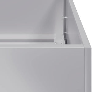 vidaXL Fioriera 100x100x40 cm in Acciaio Zincato