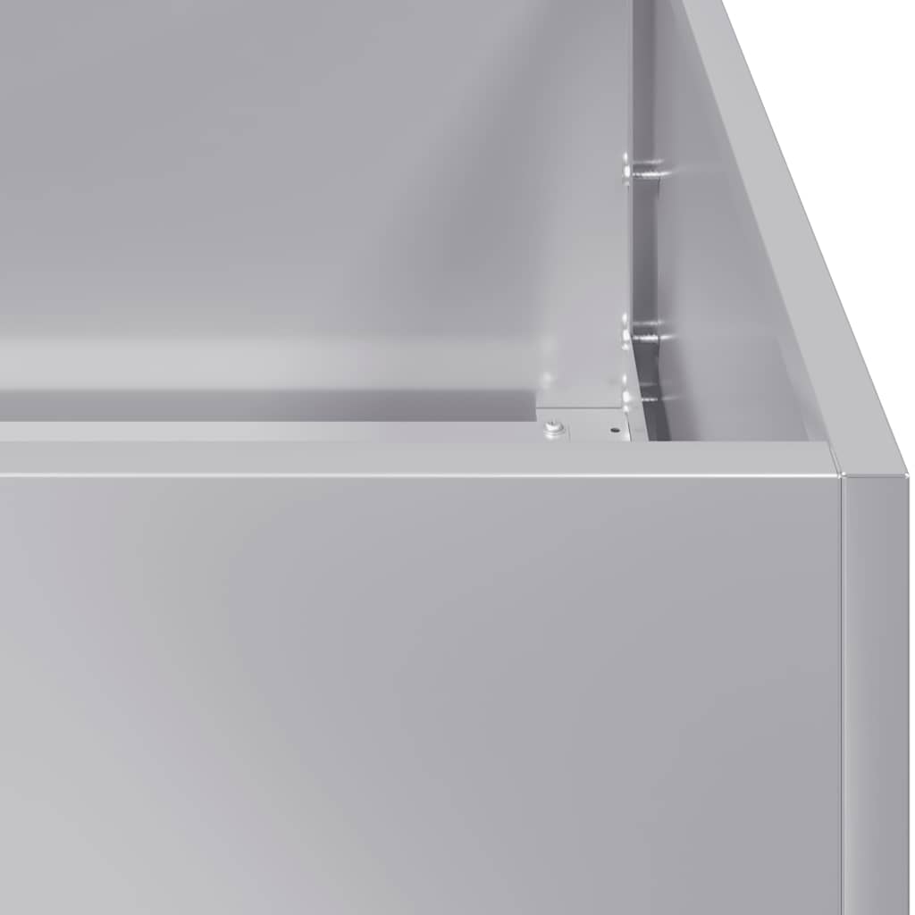 Fioriera-Vaso-Contenitore per Piante 100x100x40 cm in Acciaio Zincato