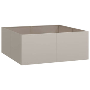 Fioriera-Vaso-Contenitore per Piante Arrugginita 100x100x40 cm in Acciaio Corten