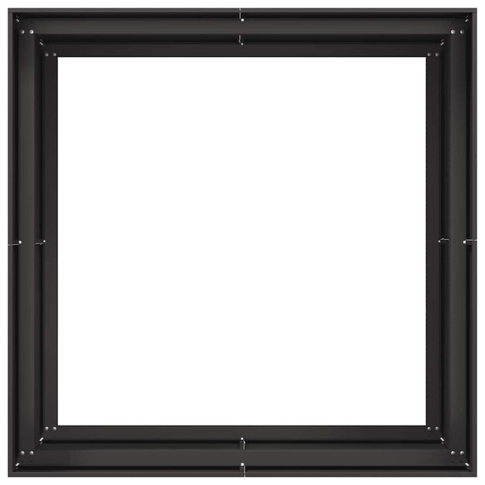 vidaXL Fioriera Nera 100x100x80 cm in Acciaio