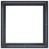 Fioriera-Vaso-Contenitore per Piante Antracite 100x100x80 cm in Acciaio