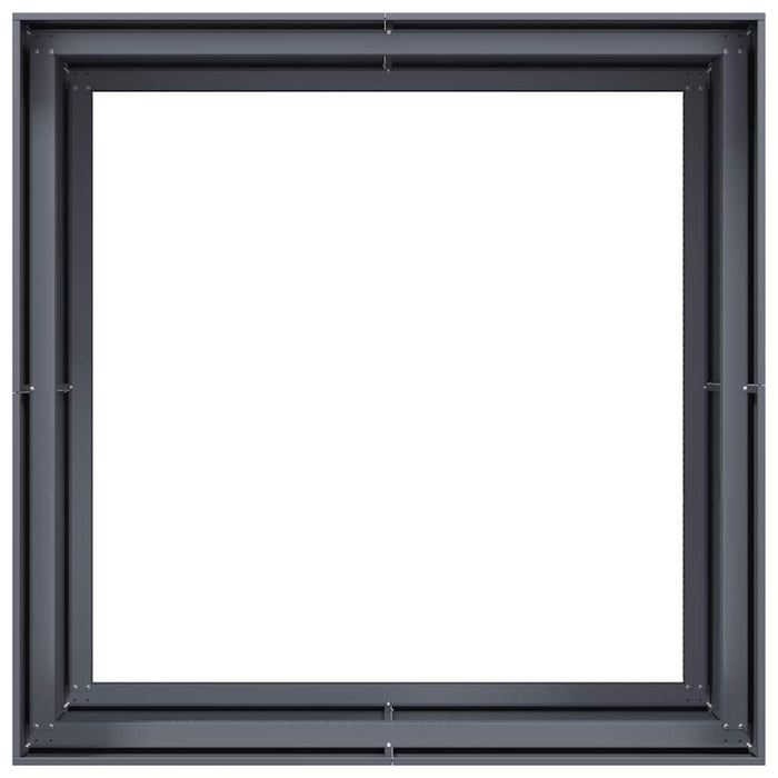 Fioriera-Vaso-Contenitore per Piante Antracite 100x100x80 cm in Acciaio