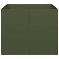 Fioriera Verde Oliva 100x100x80 cm in Acciaio 860825