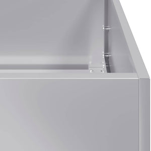 Fioriera-Vaso-Contenitore per Piante 100x100x80 cm in Acciaio Zincato