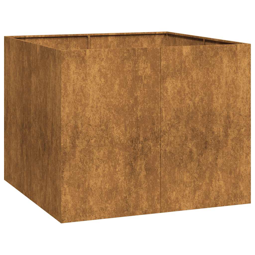 Fioriera Arrugginita 100x100x80 cm in Acciaio Corten 860828