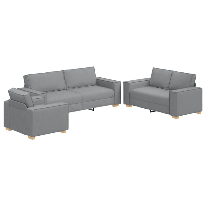 Set di divani con cuscino 3 pcs Grigio 220 x 78 x 84 cm Tessuto 3324609