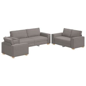 Set di divani con cuscino 3 pcs Talpa 220 x 78 x 84 cm Tessuto 3324615
